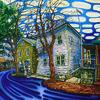 'Bonnots Mill Post'
30" x 30" / acrylic paint / 2012