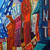 'INT' 
30" x 40" / acrylic paint / 2011